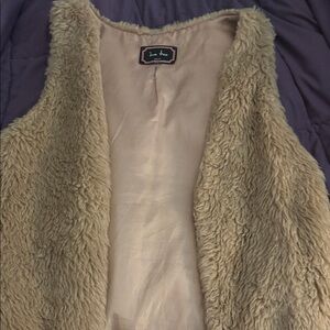 Tan Faux Fur Vest